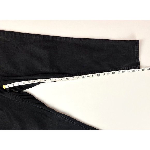 Gloria Vanderbilt Vintage 80's Mid Rise Black Wash Tapered Leg Jeans Size 16 - Picture 9 of 10